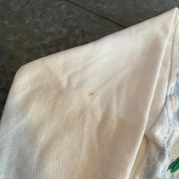 Vintage Handpainted Santa Christmas Crewneck Sweatshirt USA Womens Large White - Picture 4 of 11